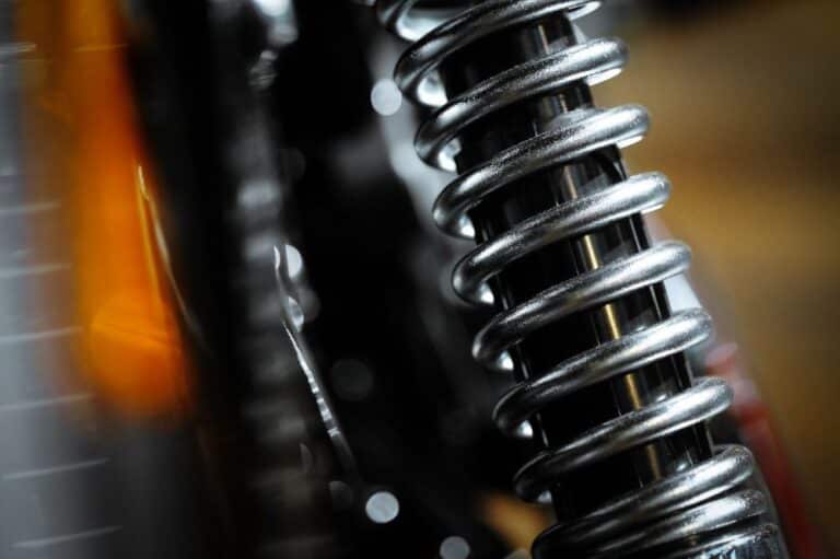 Closeup of vehicle suspension