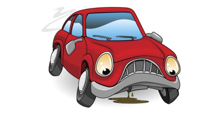 Oil leak car graphic