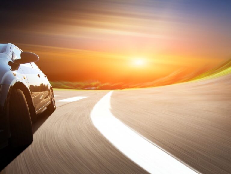 Car on the road photo