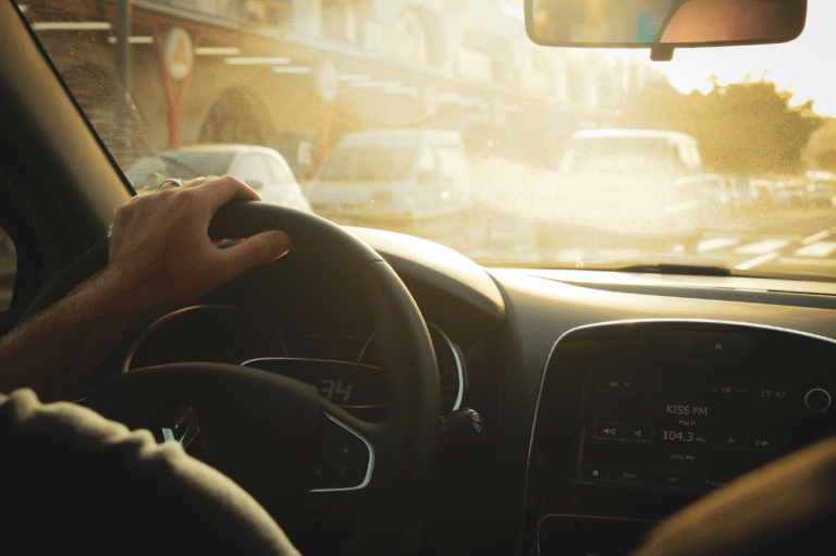 POV driving a car