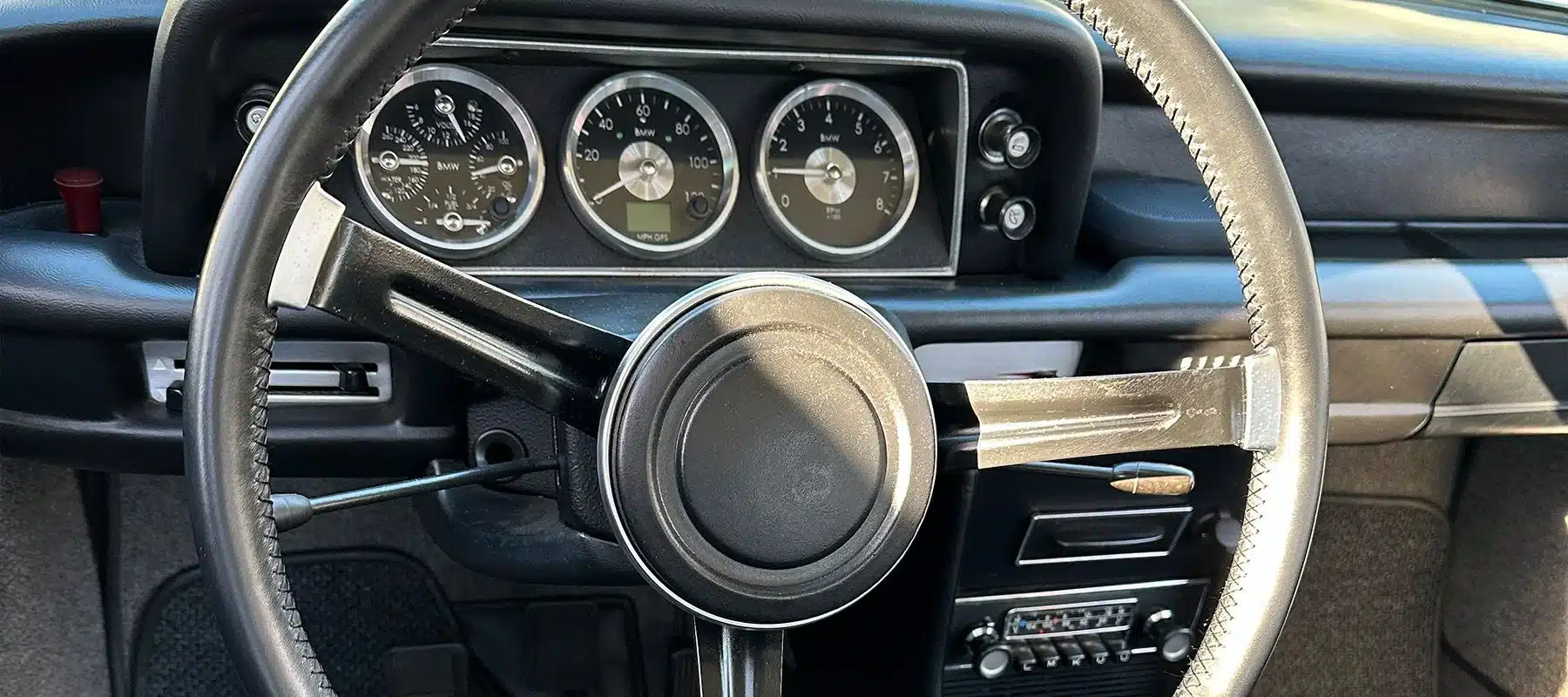Classic BMW steering wheel